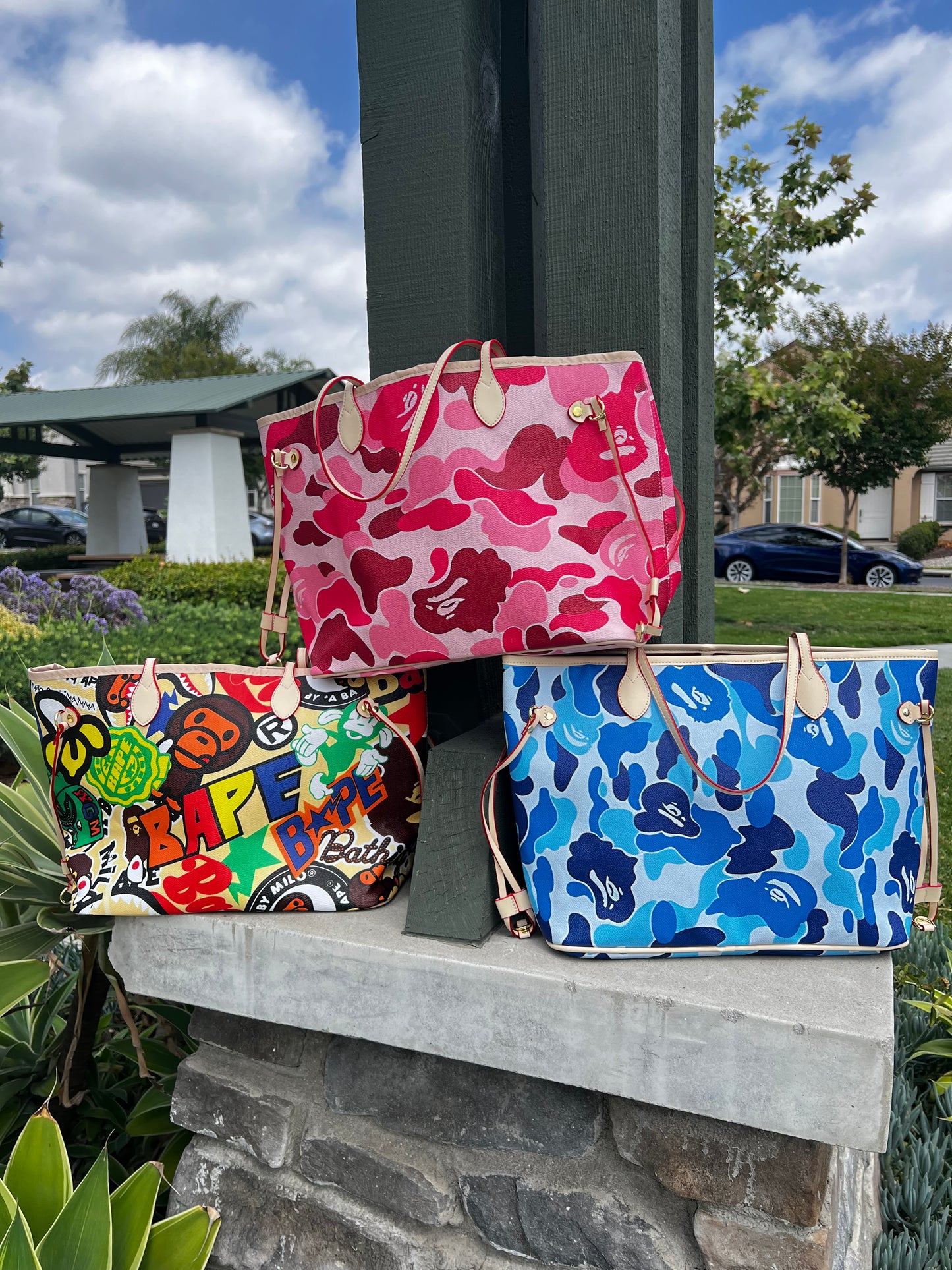 Oversized Carry-It-All Graffiti Tote