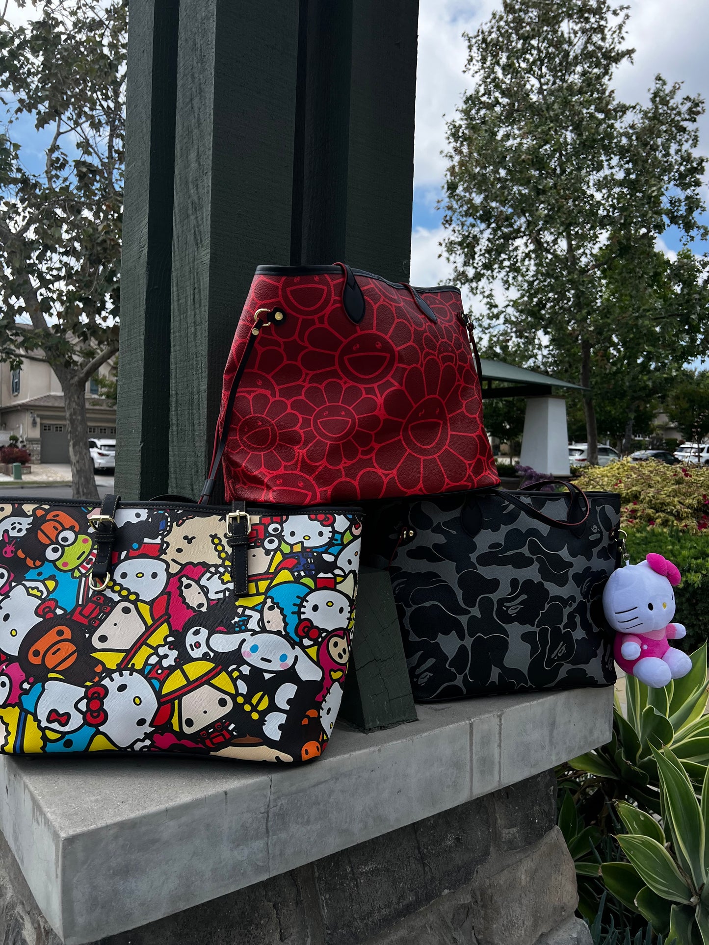 Oversized Carry-It-All Red Tote