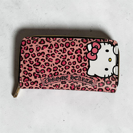 Hk Leopard Chrome Zipper-Wallet