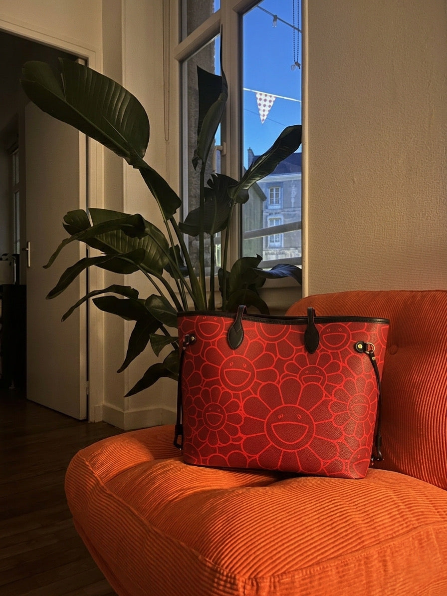 Oversized Carry-It-All Red Tote