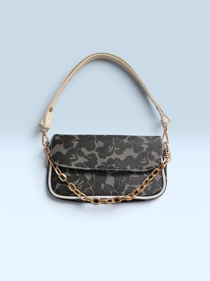 Black Camo Chain Purse